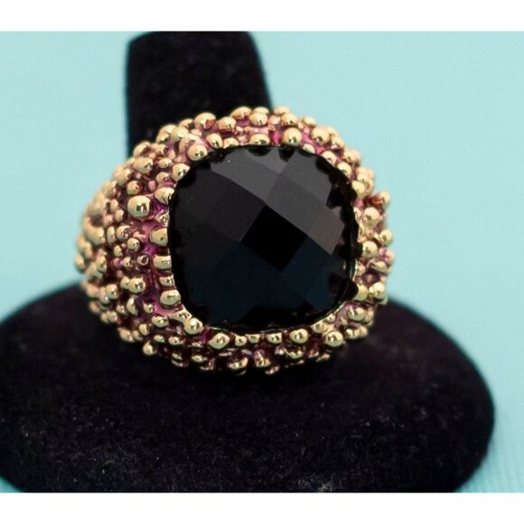 Vintage Deep Sea Boho Ring, Size 8 1/2 - E27 - Picture 2 of 3